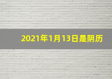 2021年1月13日是阴历