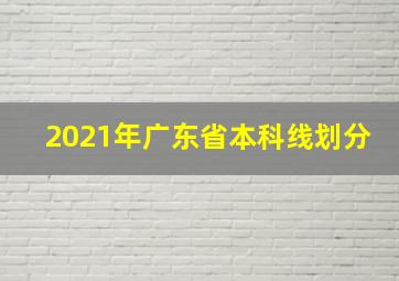 2021年广东省本科线划分