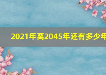 2021年离2045年还有多少年