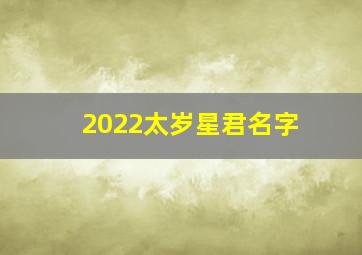 2022太岁星君名字