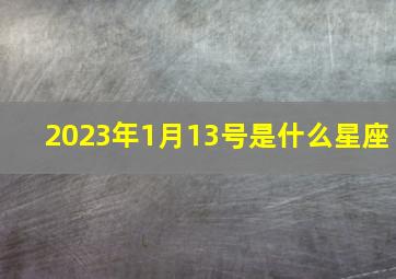 2023年1月13号是什么星座