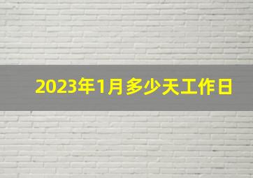 2023年1月多少天工作日