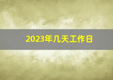 2023年几天工作日