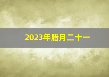 2023年腊月二十一