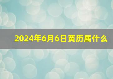 2024年6月6日黄历属什么