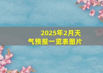 2025年2月天气预报一览表图片