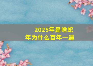 2025年是啥蛇年为什么百年一遇