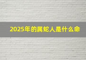 2025年的属蛇人是什么命