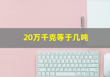 20万千克等于几吨