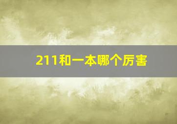 211和一本哪个厉害