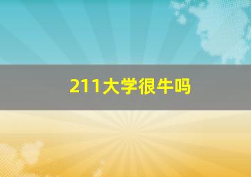 211大学很牛吗