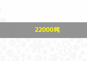 22000吨