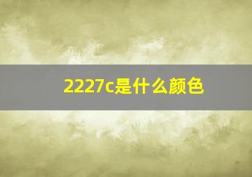 2227c是什么颜色