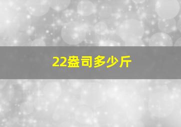 22盎司多少斤