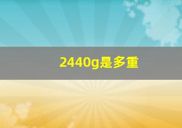 2440g是多重