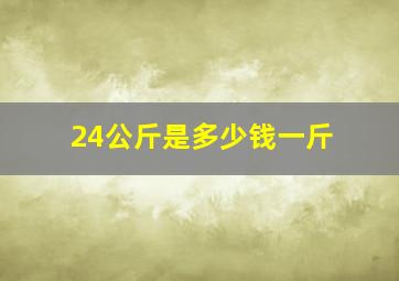 24公斤是多少钱一斤