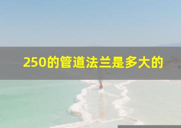 250的管道法兰是多大的