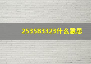 253583323什么意思