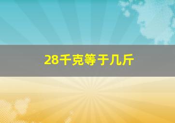 28千克等于几斤