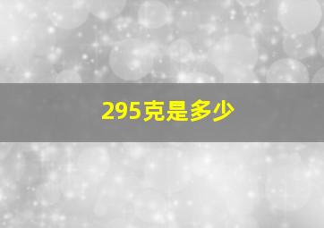 295克是多少