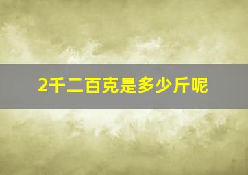 2千二百克是多少斤呢