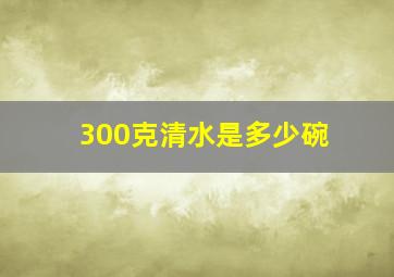 300克清水是多少碗