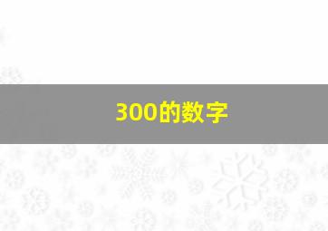 300的数字