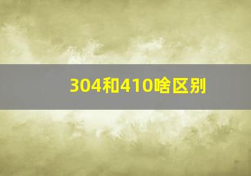 304和410啥区别