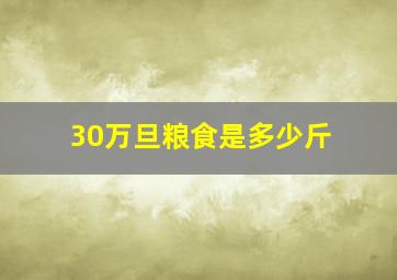 30万旦粮食是多少斤