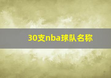 30支nba球队名称