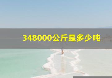 348000公斤是多少吨