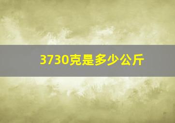 3730克是多少公斤