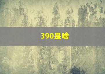 390是啥