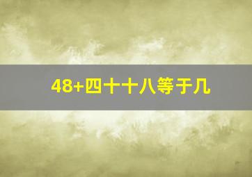 48+四十十八等于几