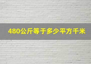 480公斤等于多少平方千米