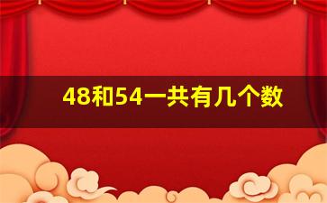 48和54一共有几个数