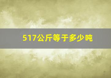 517公斤等于多少吨