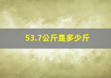 53.7公斤是多少斤