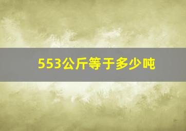 553公斤等于多少吨