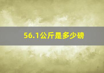 56.1公斤是多少磅