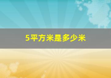 5平方米是多少米