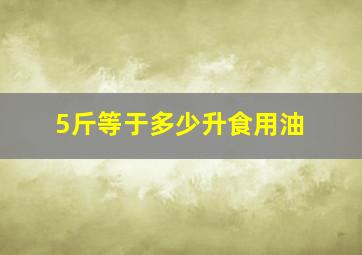 5斤等于多少升食用油