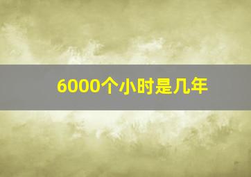 6000个小时是几年