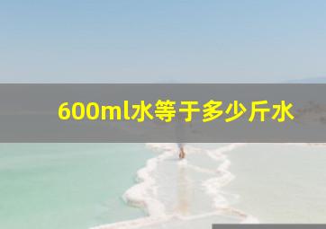 600ml水等于多少斤水