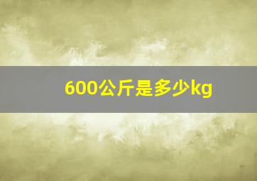 600公斤是多少kg