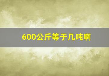 600公斤等于几吨啊