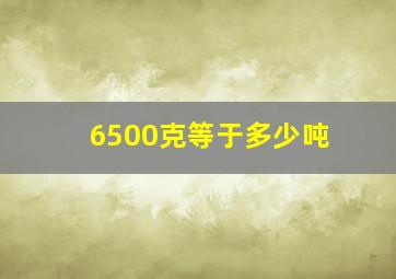 6500克等于多少吨