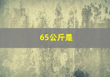 65公斤是