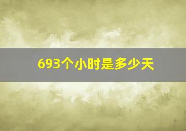 693个小时是多少天