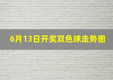 6月13日开奖双色球走势图